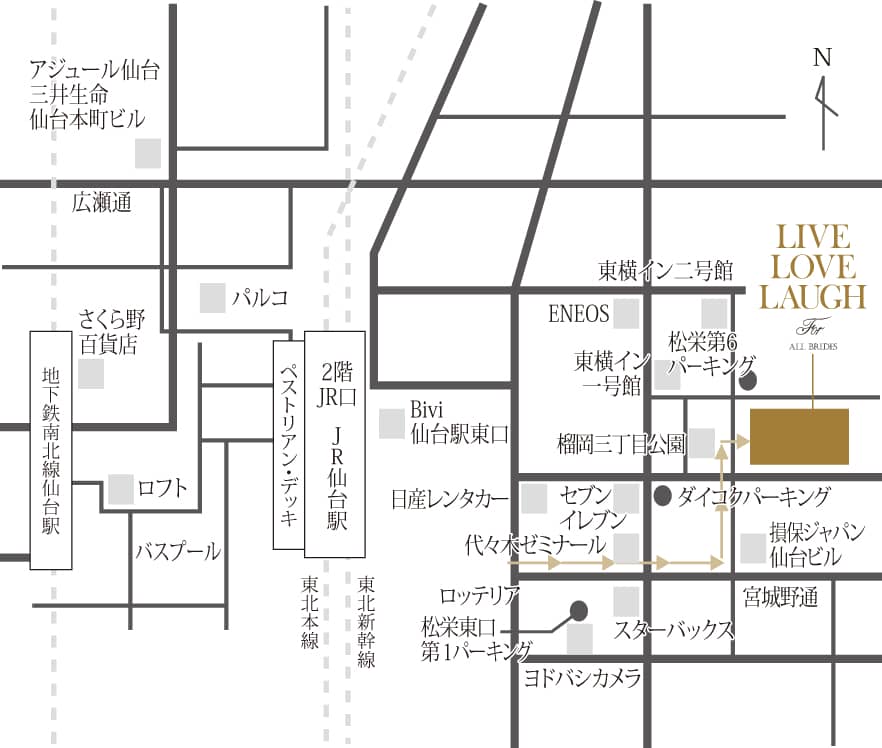 リブラブラフ 仙台店 地図